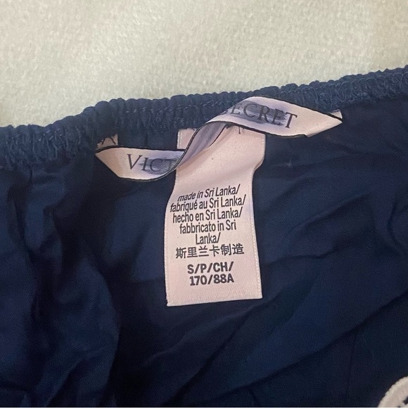 New! Victoria's Secret Navy Blue eyelet Pajama Set 1142 - Picture 4 of 9